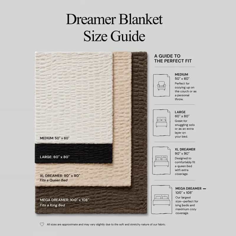 Ultra-Soft Plush Dreamer Blanket – Oversized Stretch Blanket for Bed, Couch & Year-Round Comfort